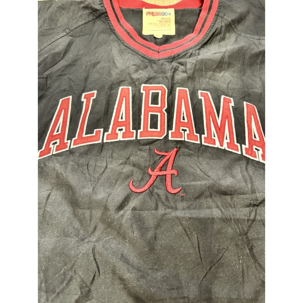 Vintage Alabama Crimson Tide Press Box Pullover Jacket XXL Black - Picture 3 of 5